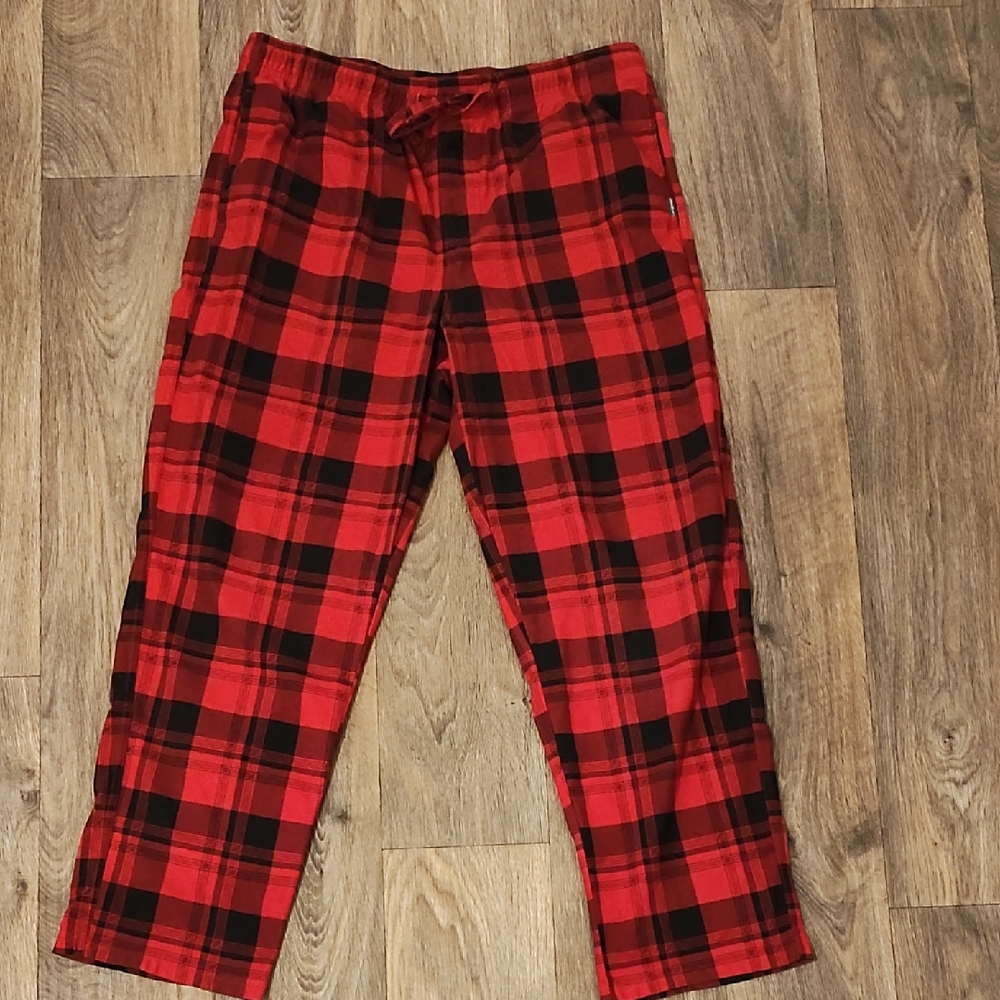 Eddie Bauer Men's Red and Black Plaid Pants